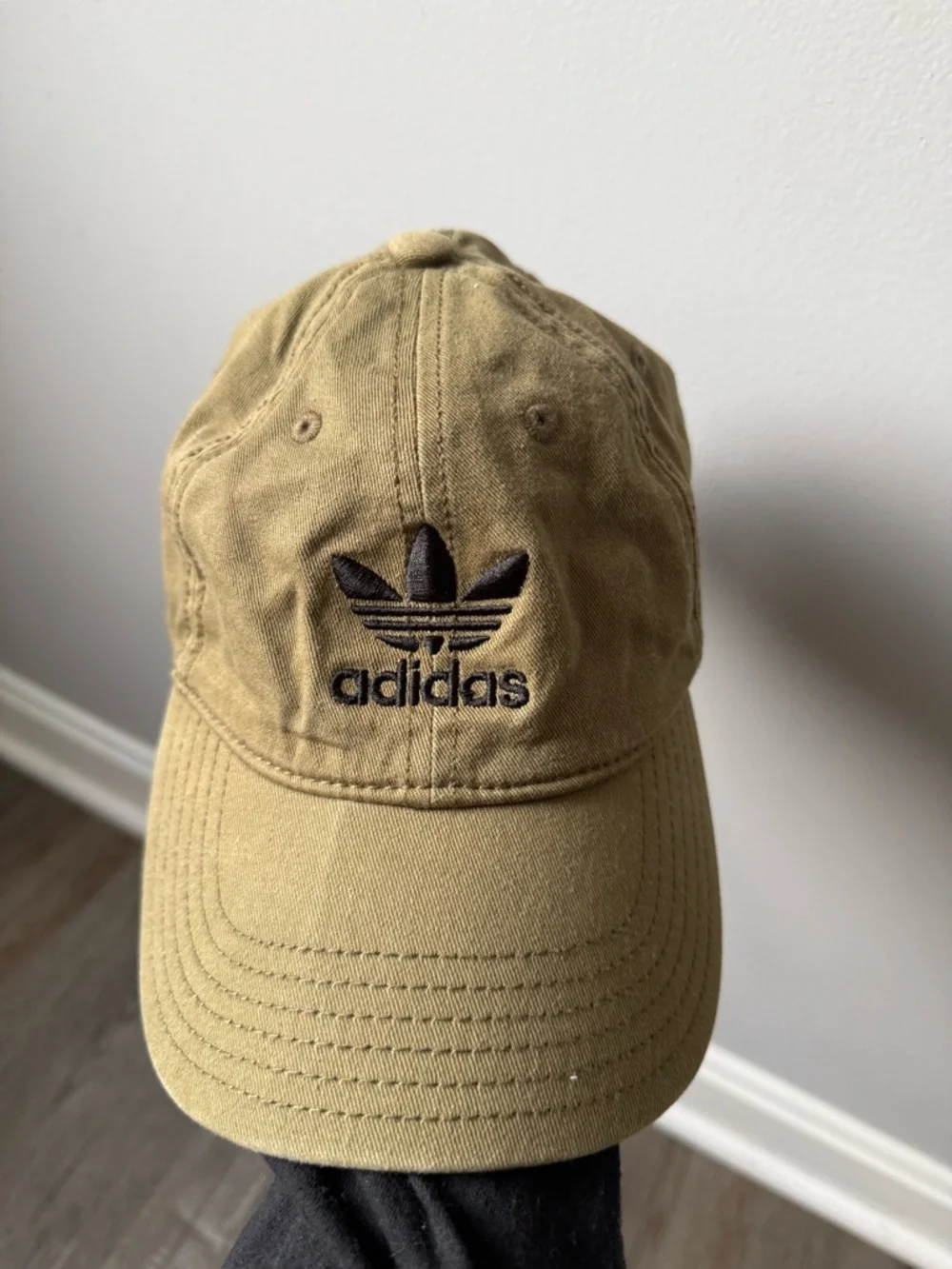 Adidas Trefoil Olive Green Adjustable Baseball Cap Hat OS - Picture 5 of 5